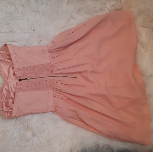 Coral pink Guess strapless summer dress - Picture 4 of 4